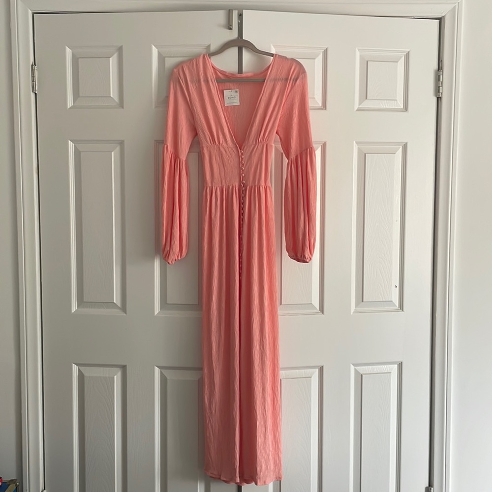 NWT stunning Boho Maxi Dress Pink Coral